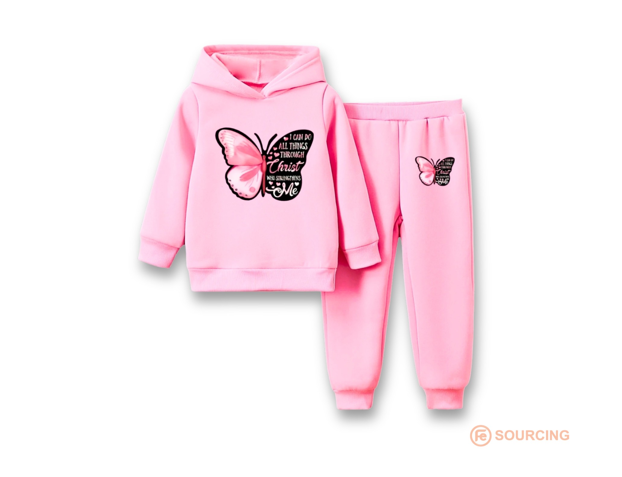 Girls Tracksuit Hoodie and Jogger Sweatpants Set