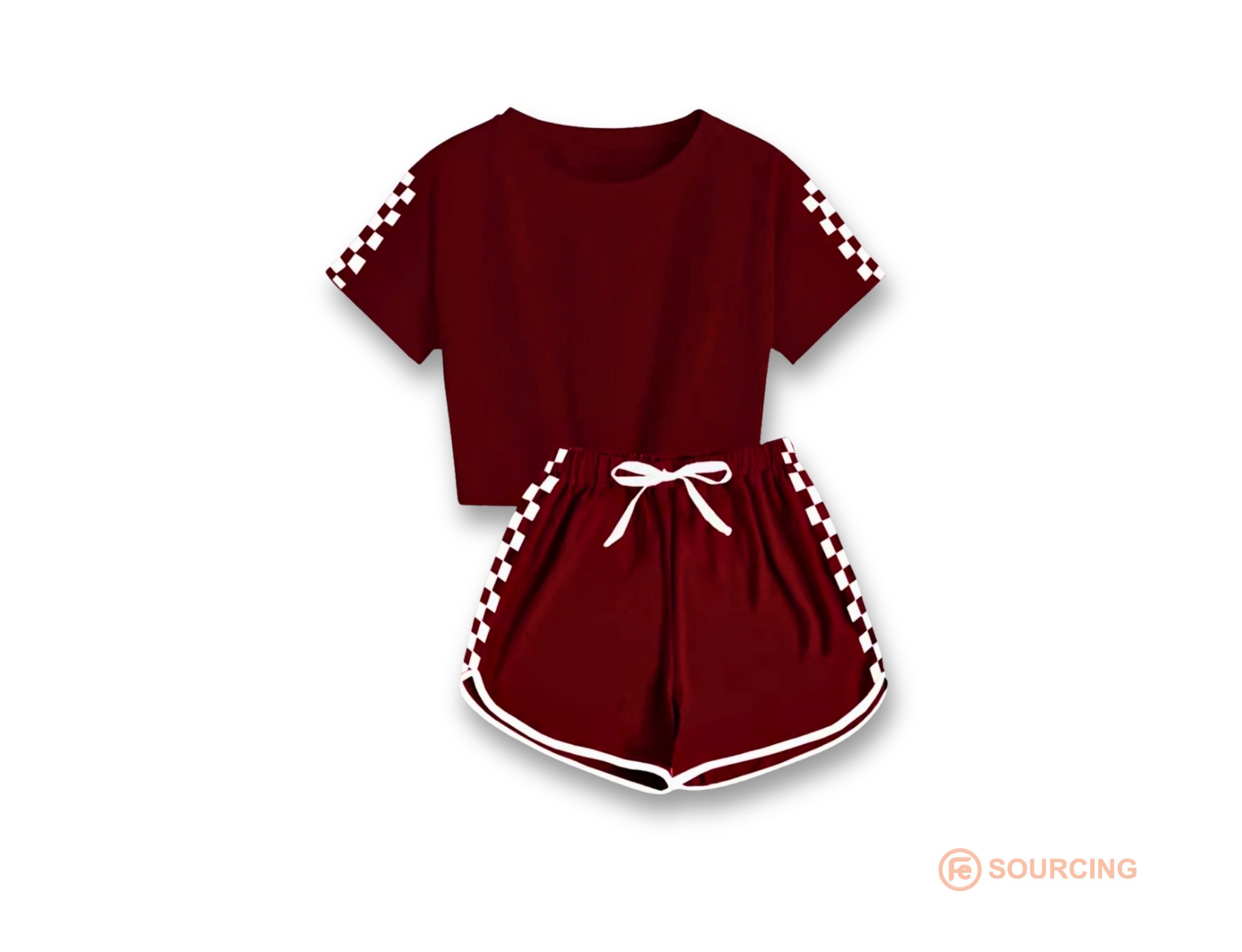Girls Short Sleeve Shorts Sweatsuit