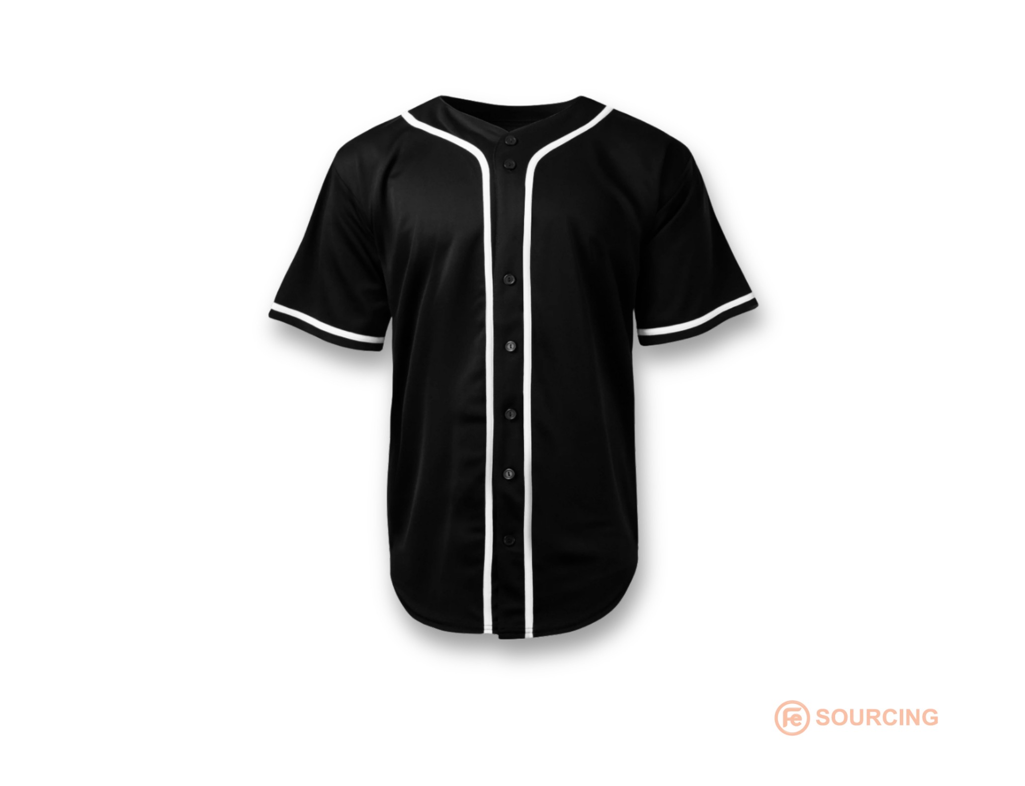 Men's Jersey Baseball Collar Button Up T Shirts